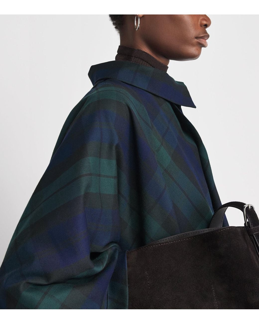 The Cloth Blue Tartan Janatella Cape