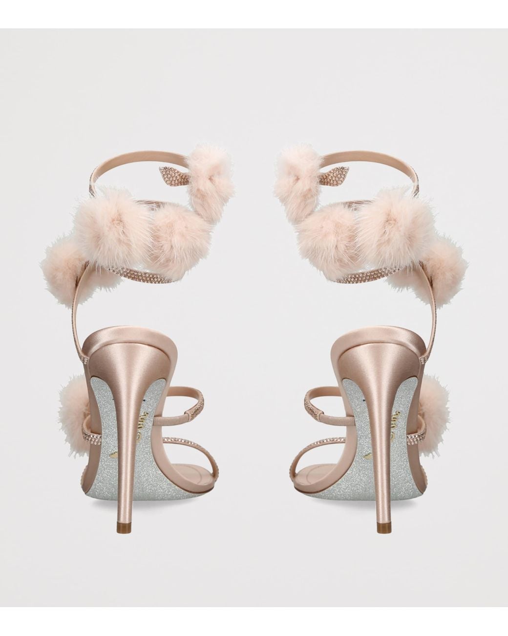 Rene Caovilla White Embellished Cleo Sandals 105