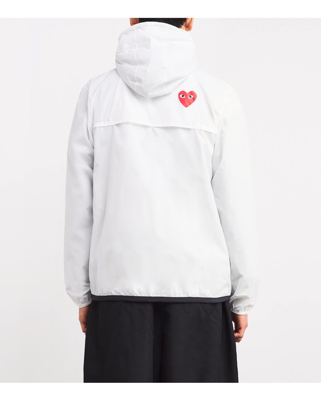COMME DES GARÇONS PLAY White X K-Way Nylon Water-Resistant Jacket for men