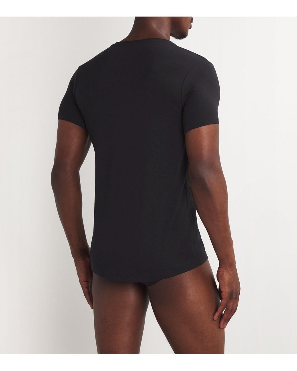 Falke Black Cotton-Blend Daily Climate Control T-Shirt for men