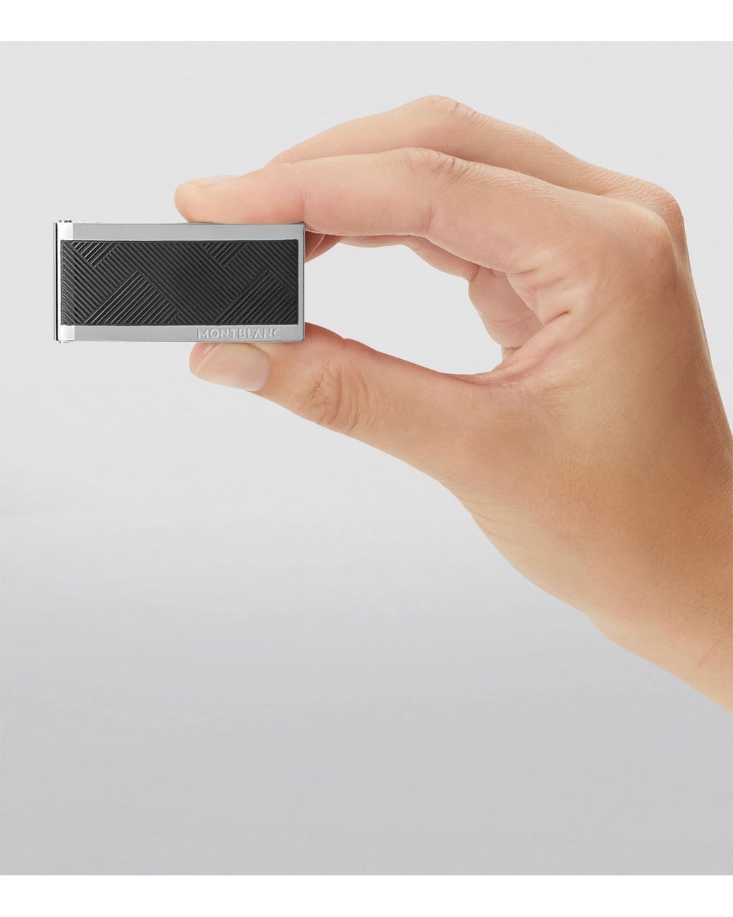 Montblanc Black Stainless Steel Money Clip for men