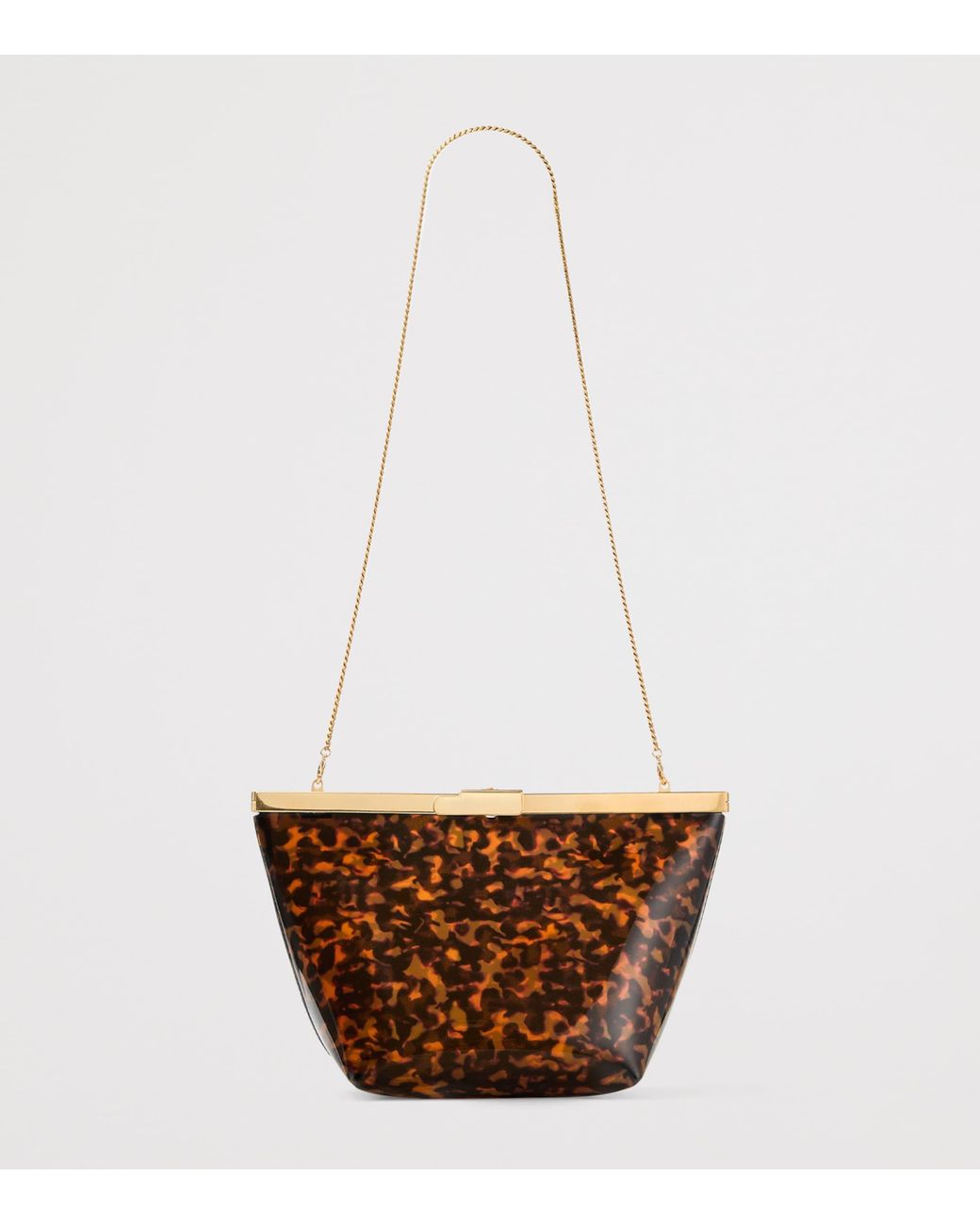 Jimmy Choo Brown Tortoiseshell Ganache Clutch Bag