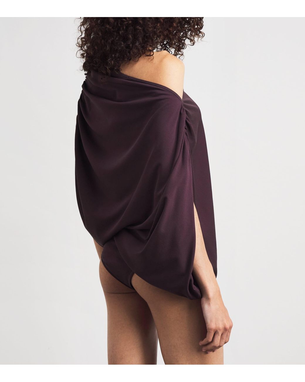 Wolford Purple Fluid Drape Bodysuit