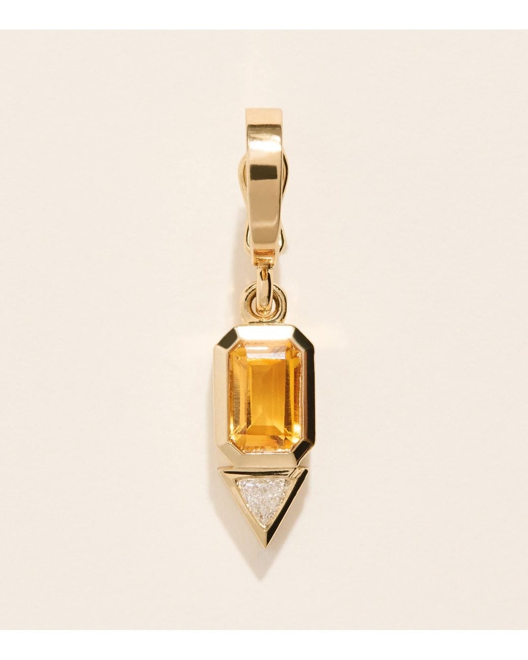 Azlee Natural Diamond And Citrine November Charm