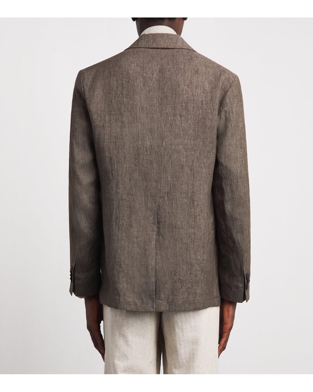 Sunspel Brown Linen Blazer for men