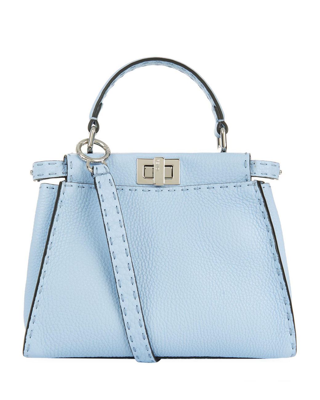 Fendi Mini Peekaboo Selleria Shoulder Bag, Blue, One Size | Lyst