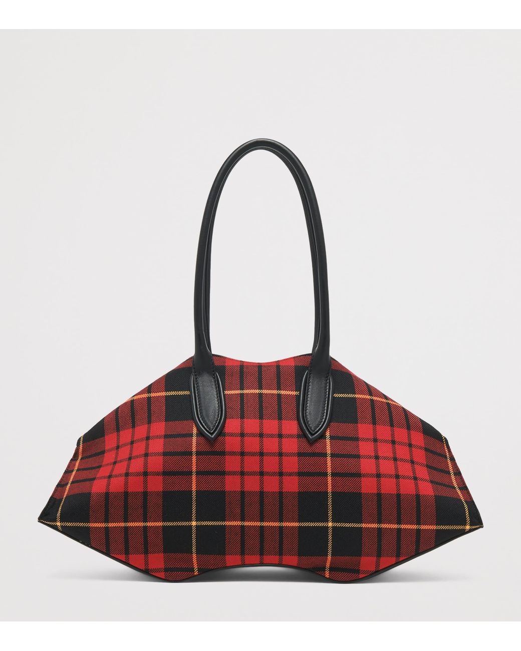 McQueen Red Check Manta Shoulder Bag