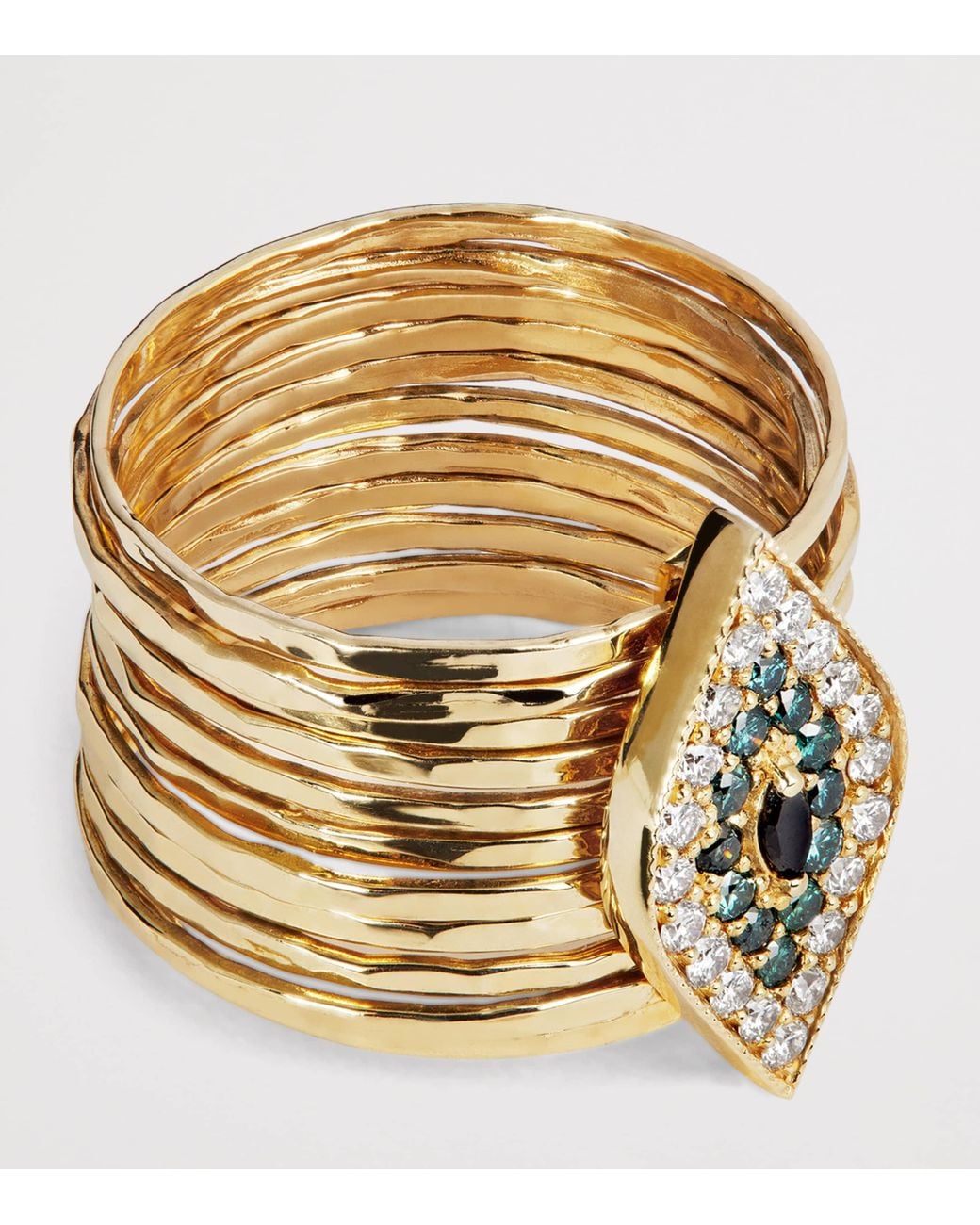 Jacquie Aiche Metallic And Diamond Eye Ring