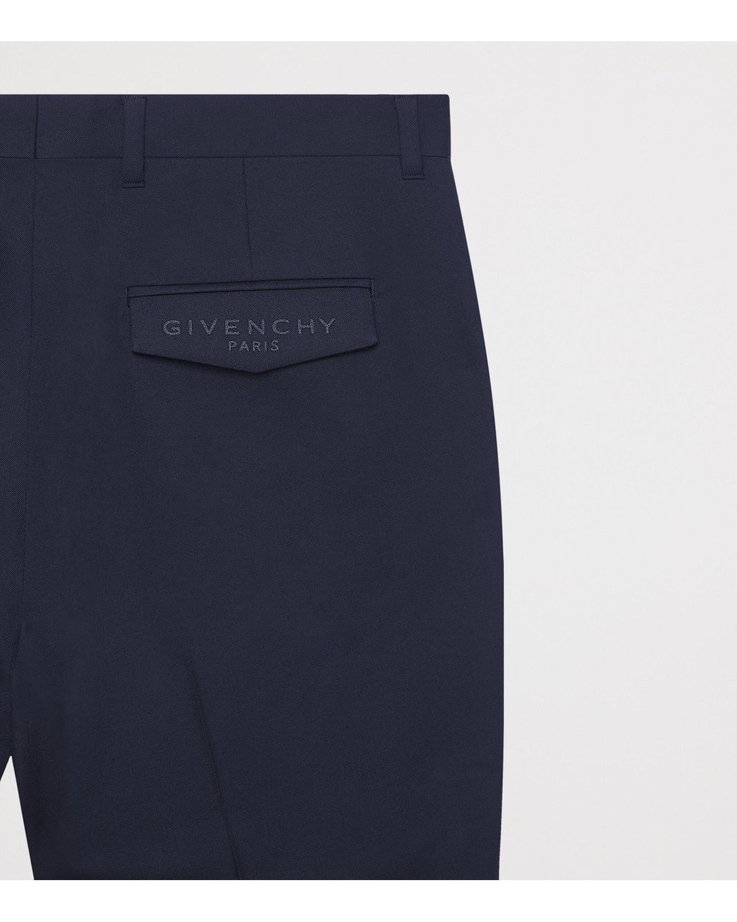 Givenchy Blue Wool Slim Tailored Trousers for men