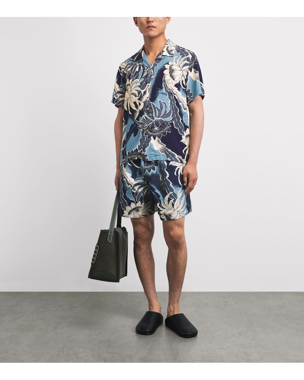 J.W. Anderson Blue Floral Print Shirt for men