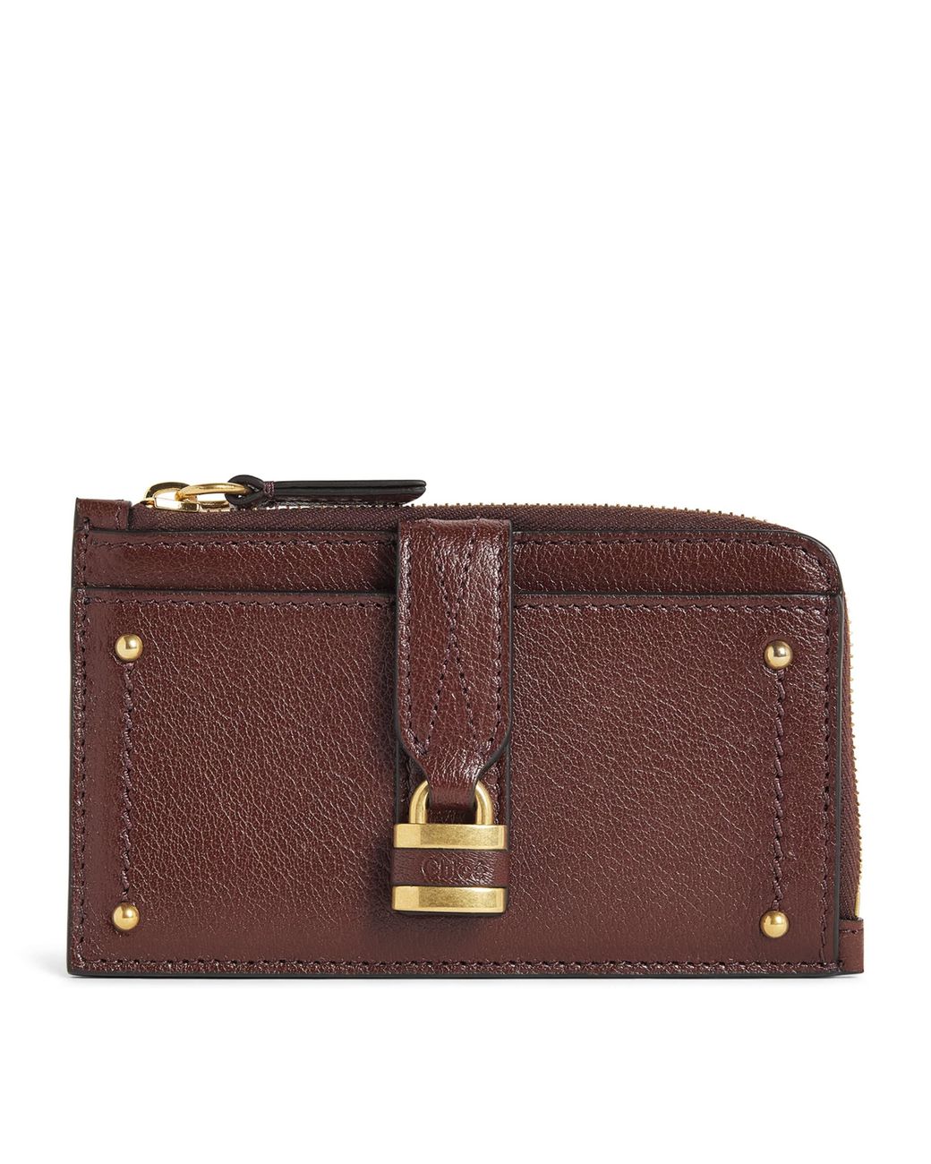Chloé Brown Small Grained Leather Paddington Purse