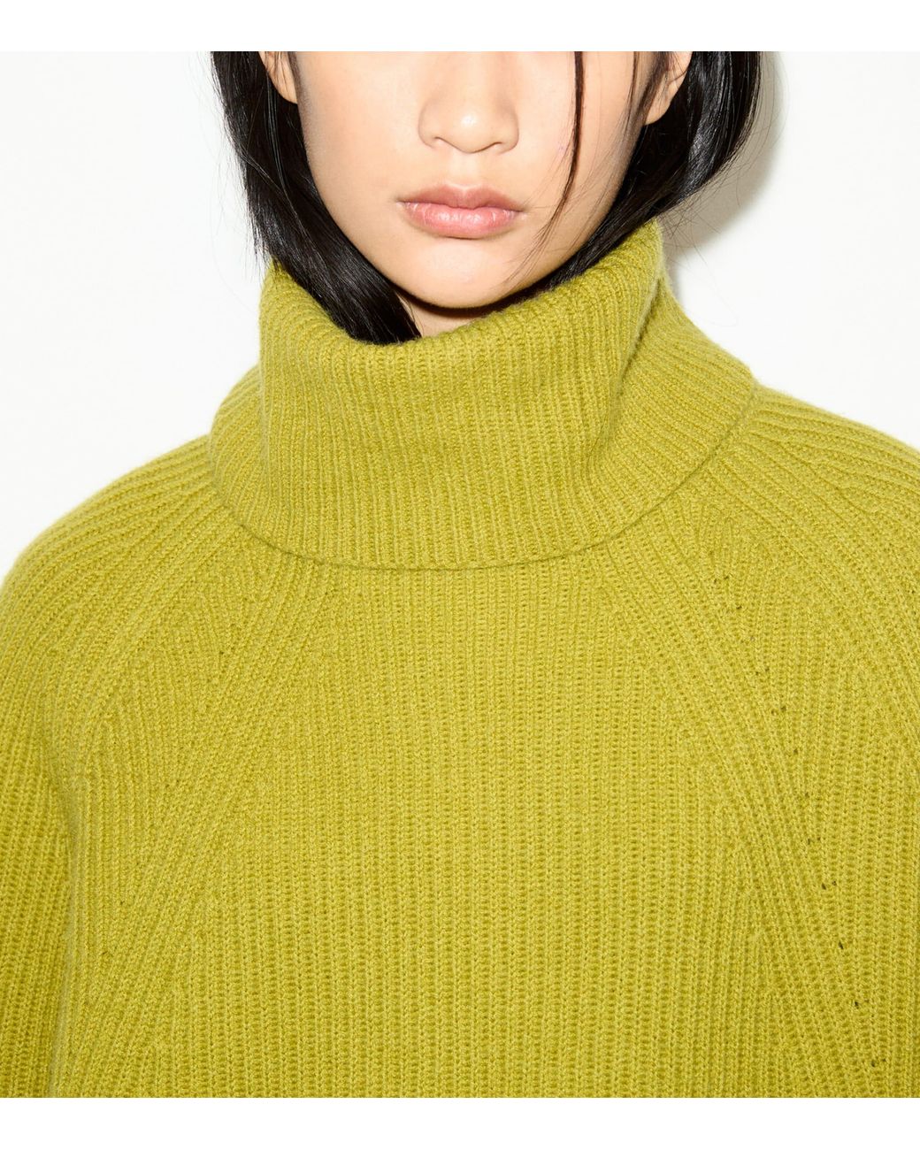 MAX&Co. Yellow Wool-Cashmere Rollneck Sweater