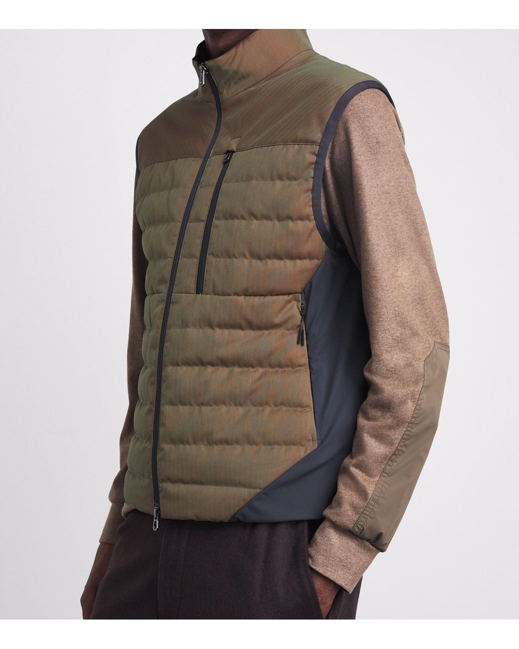 Sease Brown Wool-Blend Intrepid Down Gilet for men