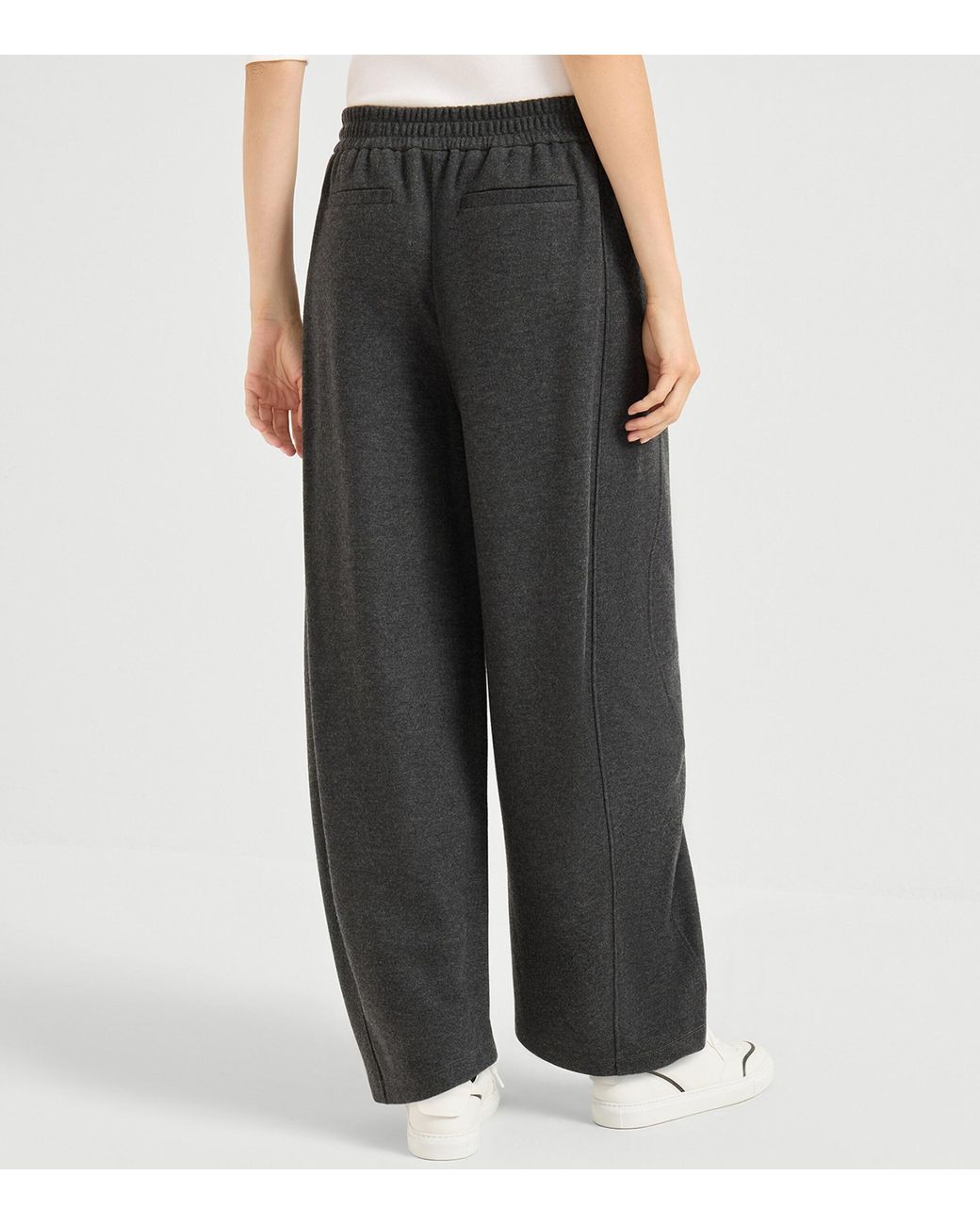 Brunello Cucinelli Blue Double-Cashmere Jersey Sweatpants for men