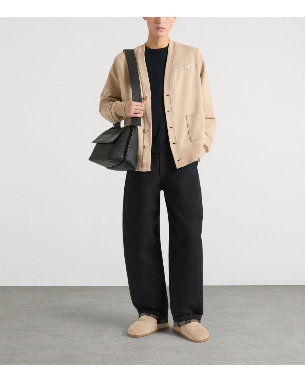 Givenchy Natural Cotton Logo-Tab Cardigan for men