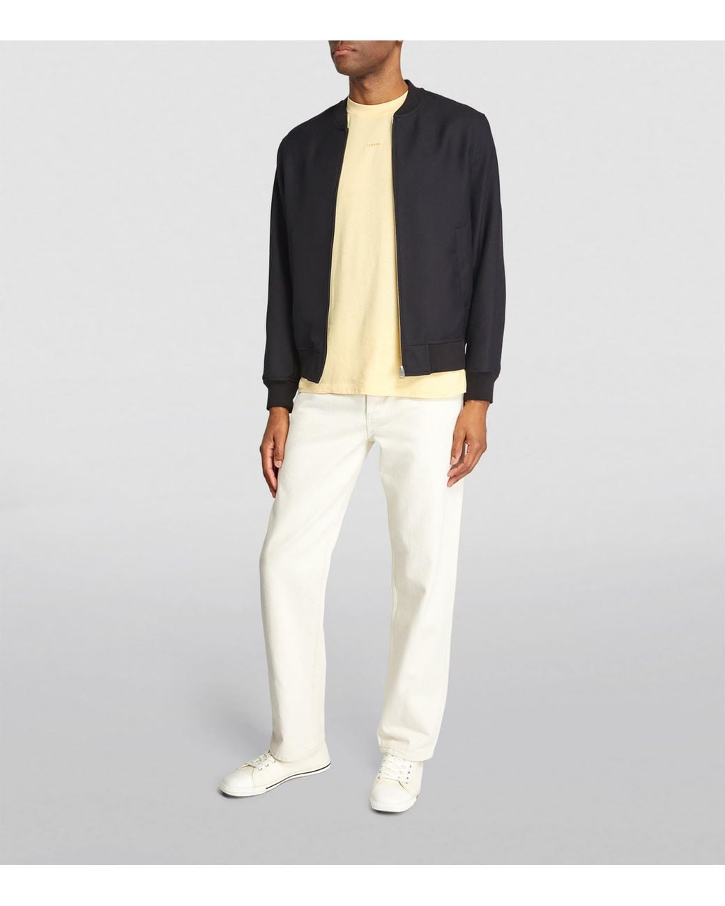 Sandro Black Zip-Up Bomber Jacket for men