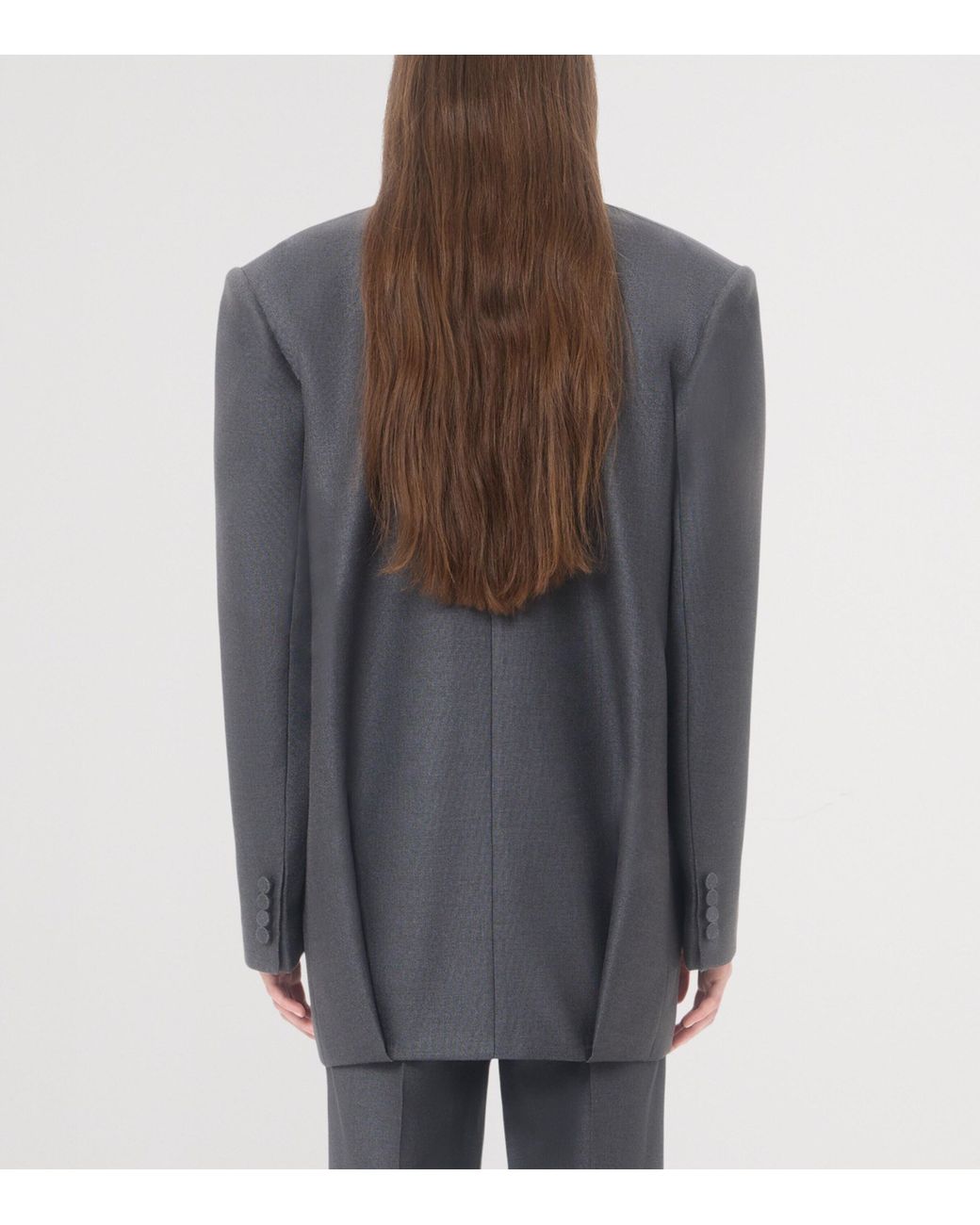 Valentino Gray Wool-Silk Blazer