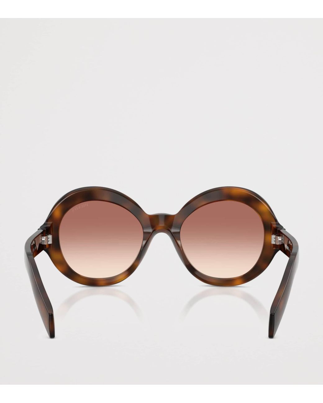 Prada Brown Tortoiseshell Round Sunglasses