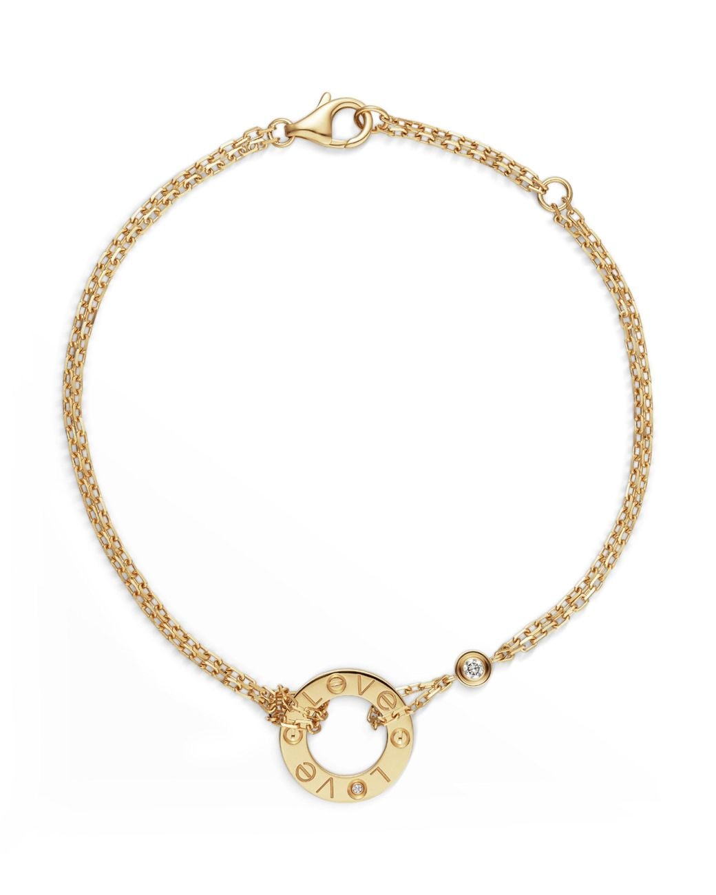Cartier Metallic Double Chain Love Bracelet