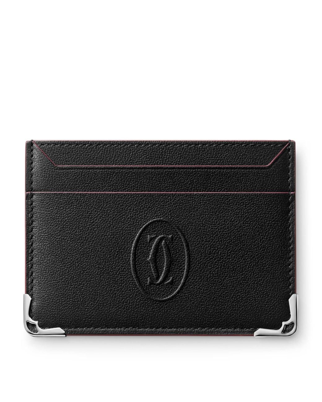 Cartier Black Leather Must De Card Holder for men