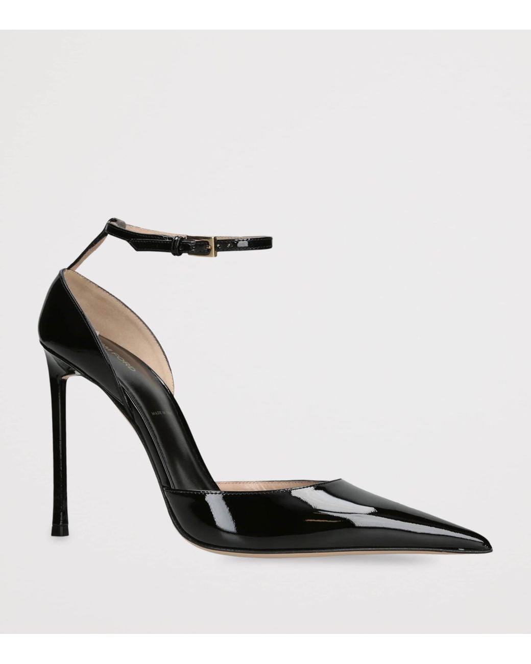 Tom Ford Black Patent Vertigo Heeled Sandals 105