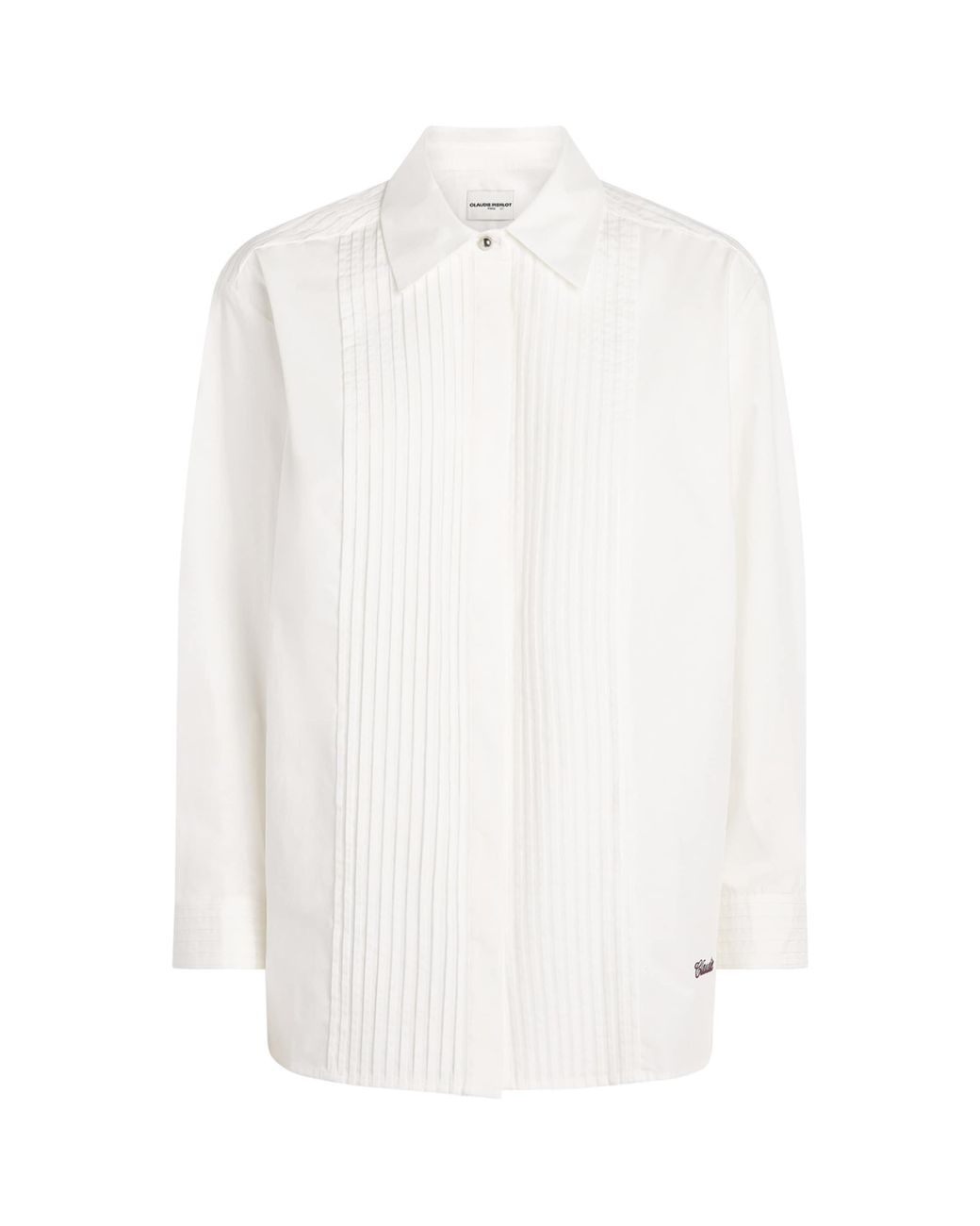 Claudie Pierlot White Cotton Tuxedo Shirt