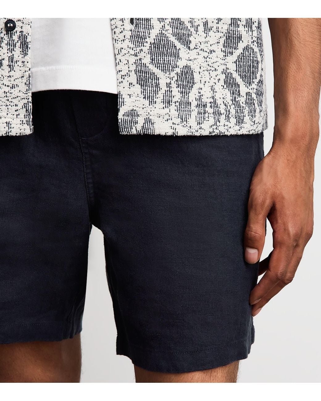 Samsøe & Samsøe Blue Linen Chino Shorts for men