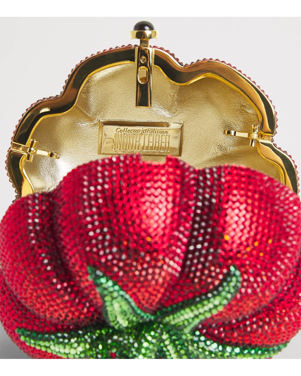 Judith Leiber Red Embellished Tomato Clutch Bag