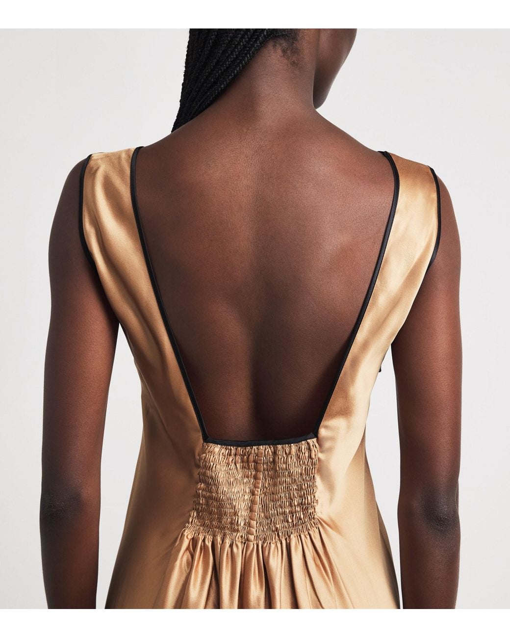Loretta Caponi Natural Silk-Lace Albina Slip Dress