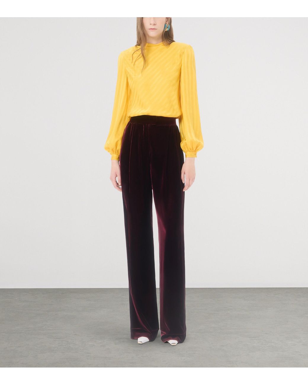 Valentino Yellow Silk Blouse