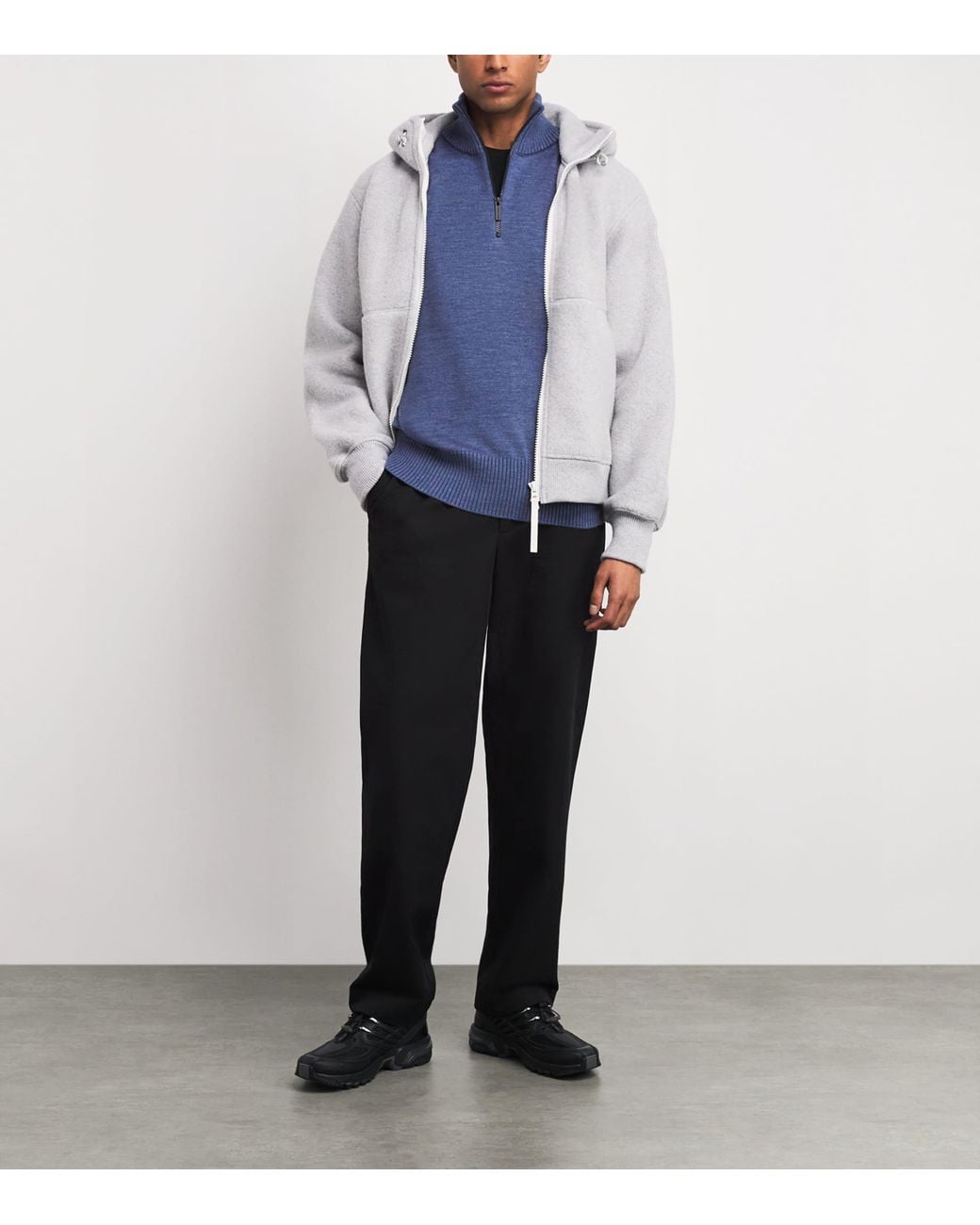 Canada Goose Blue Rosseau Quarter-Zip Sweater for men