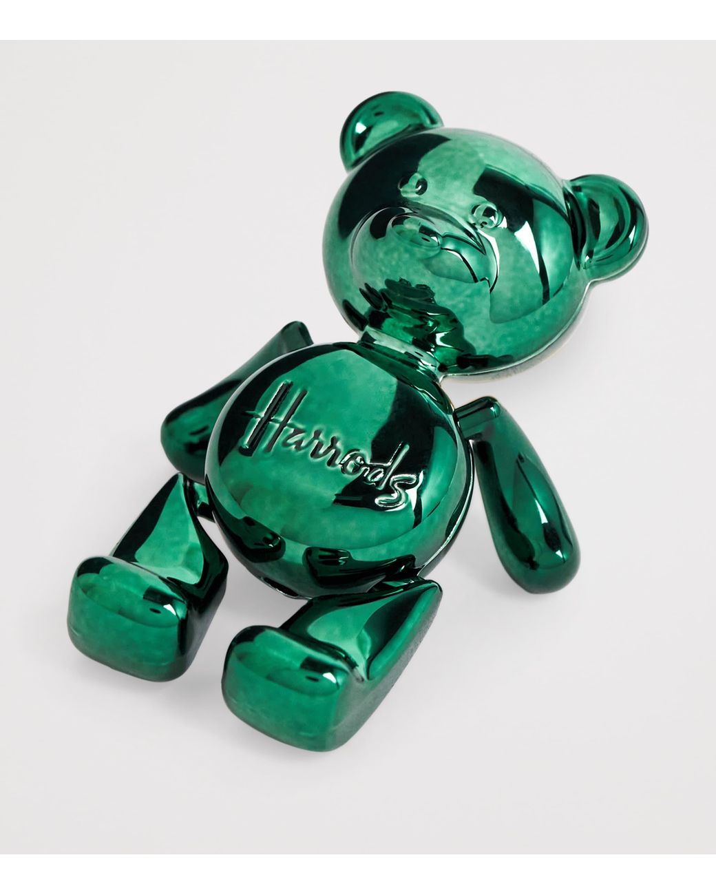 Harrods White Jointed Bear Pin Badge