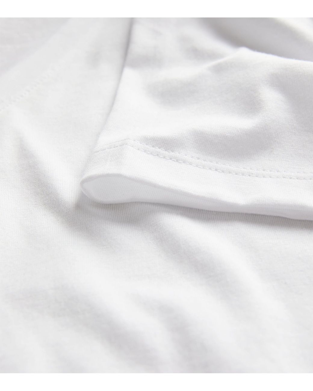 Falke White Pima Cotton V-Neck T-Shirt