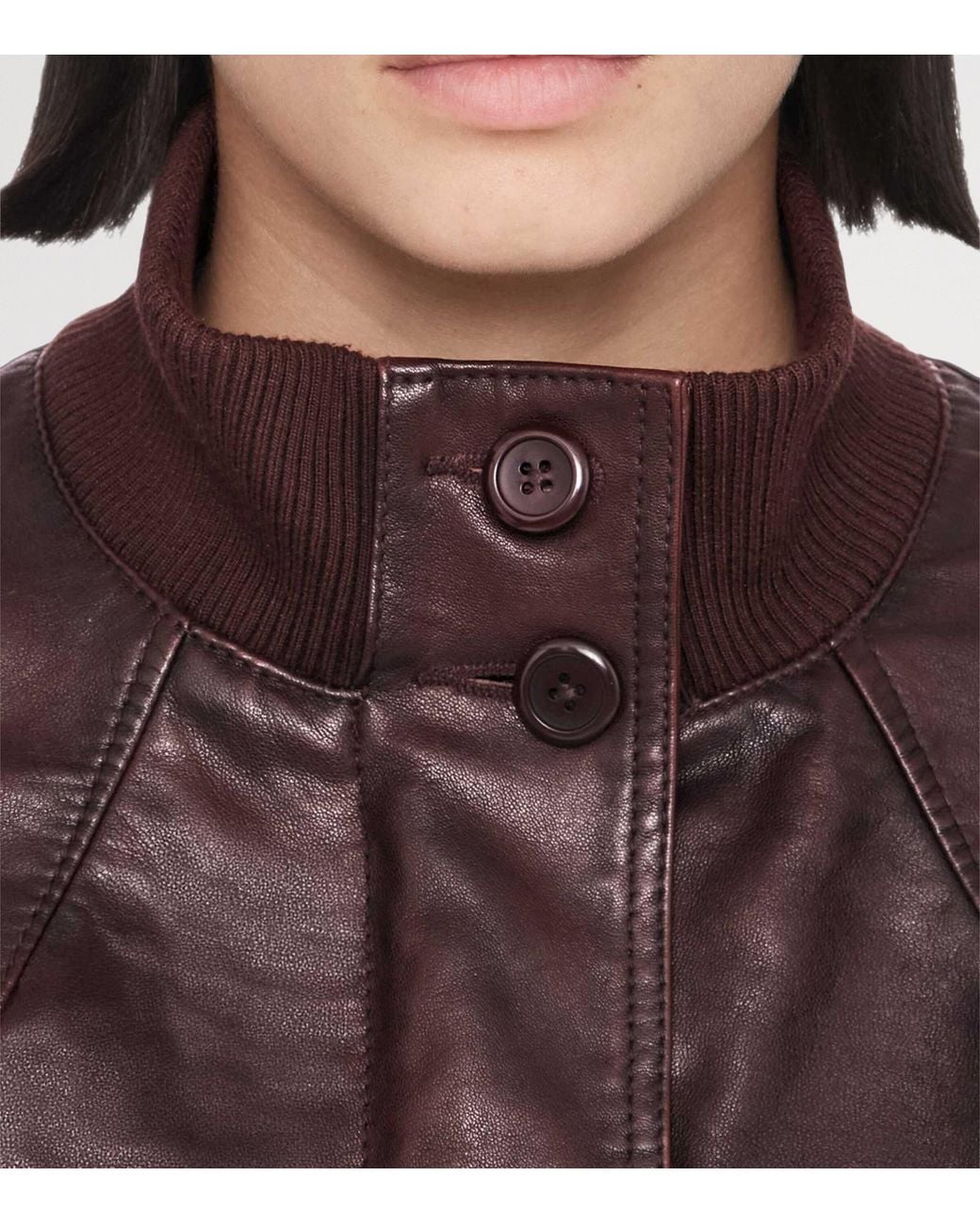 AllSaints Brown Memphis Leather Jacket