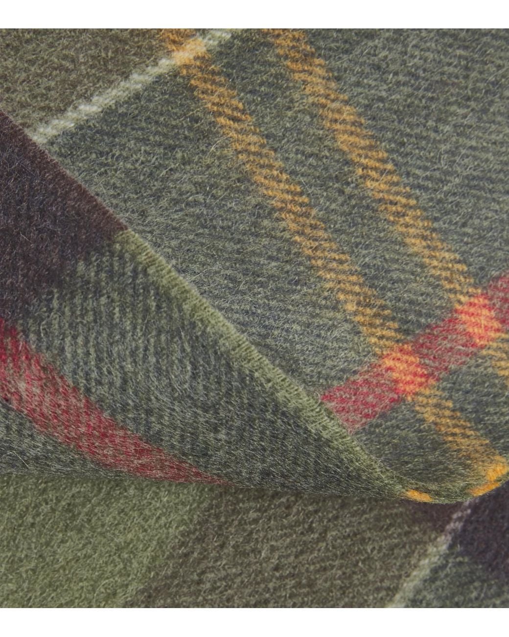 Barbour Gray Cashmere Tartan Scarf for men