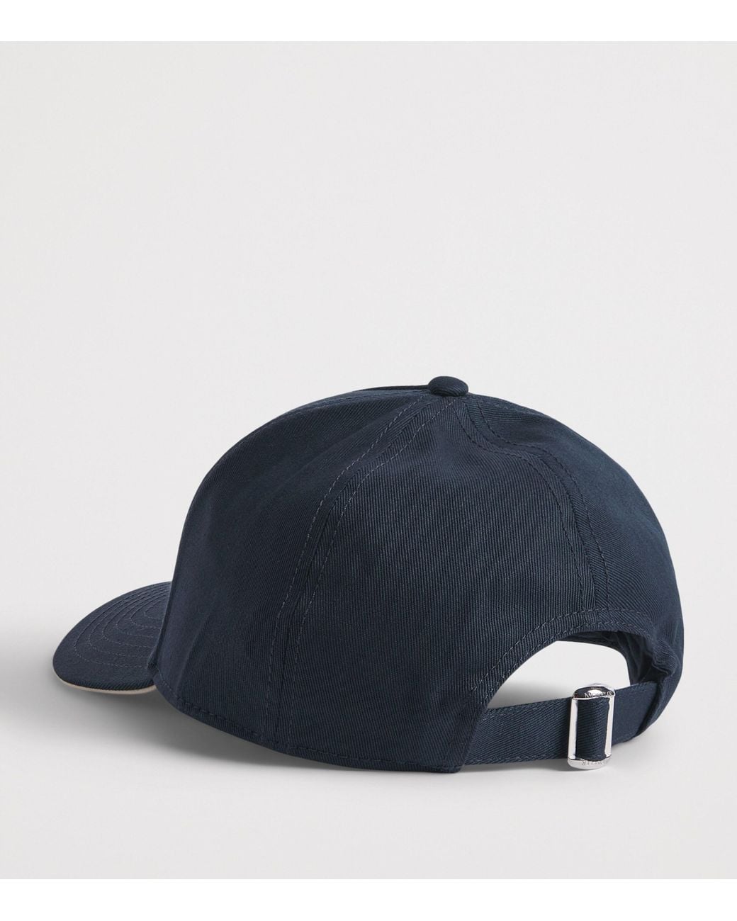 Moncler Blue Cotton Logo Baseball Cap for men