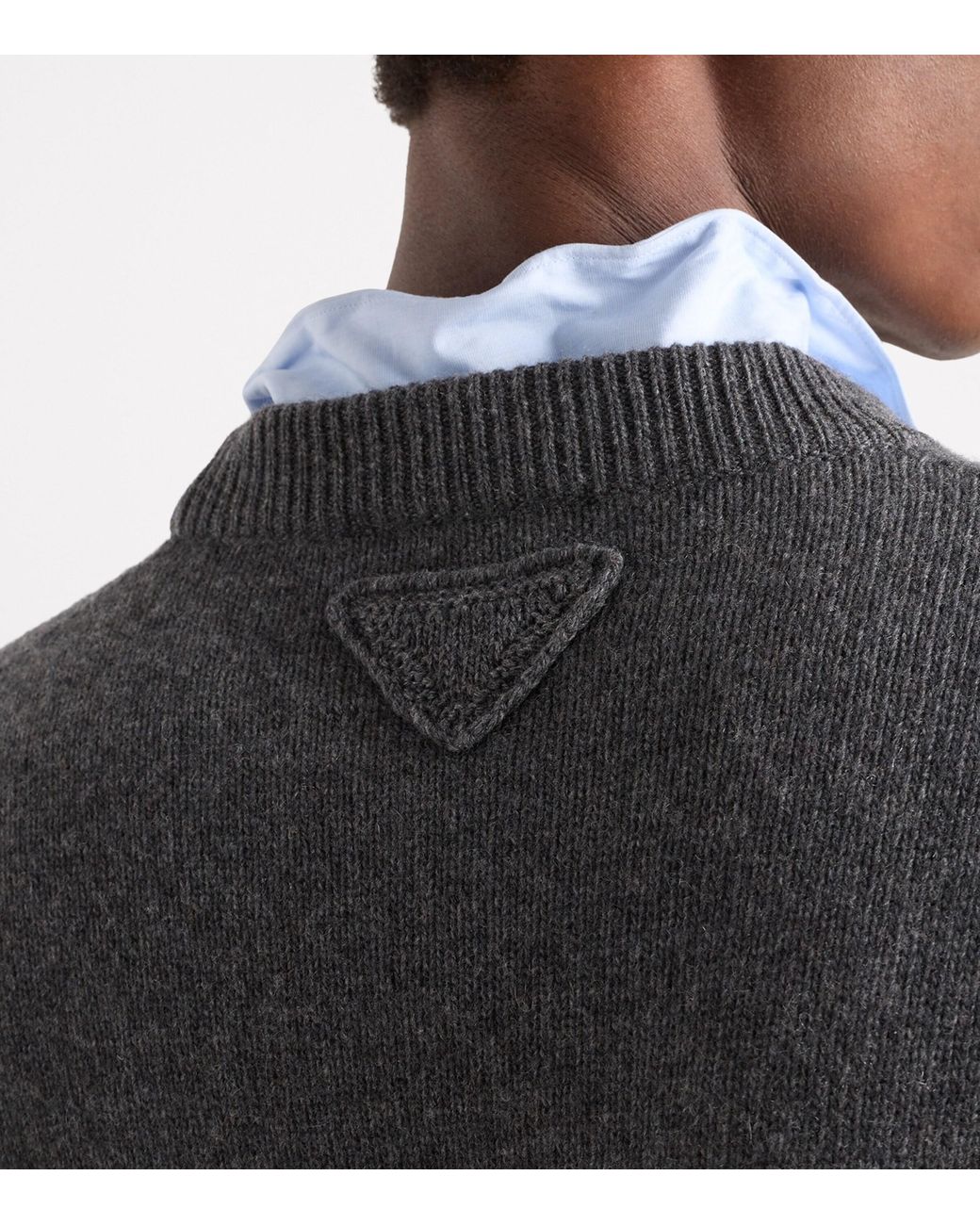 Prada Black Re-Cashmere Crew-Neck Sweater for men