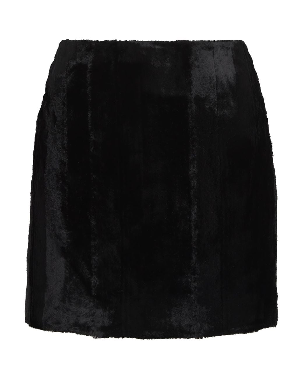 Blazé Milano Black Faux Fur Coci Mini Skirt