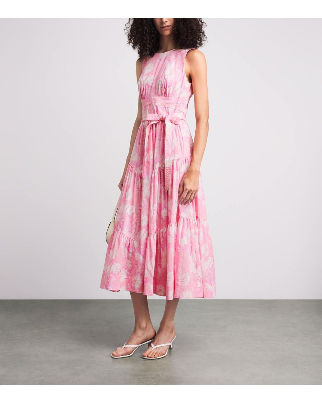 Cinq À Sept Pink Heirloom Petals Holt Midi Dress