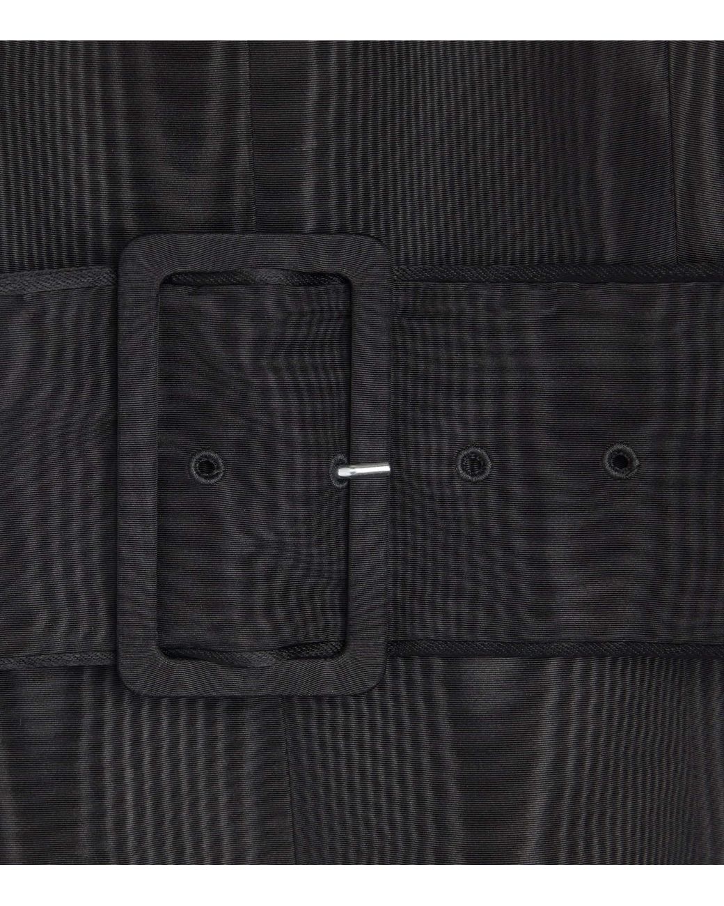 Thom Browne Black Silk Belted Maxi Dress