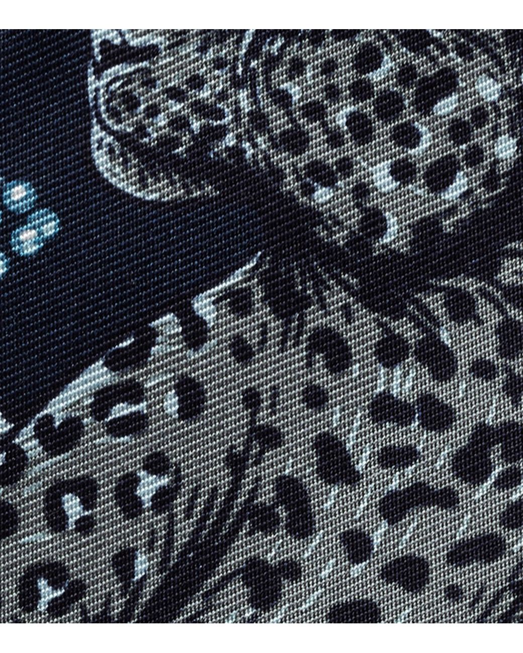 Cartier Blue Silk Blooming Panthère Skinny Scarf