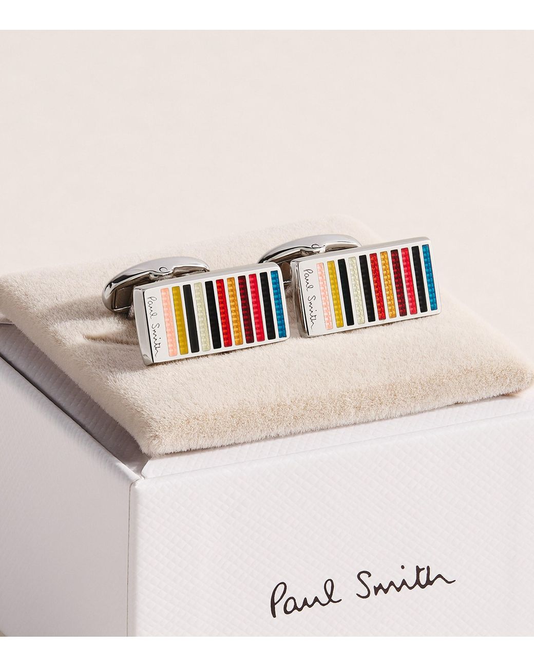 Paul Smith Multicolor Signature Stripe Cufflinks for men