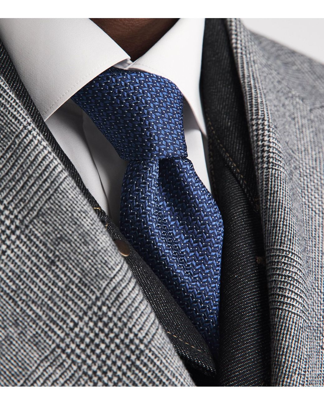 Corneliani Blue Silk Patterned Tie for men
