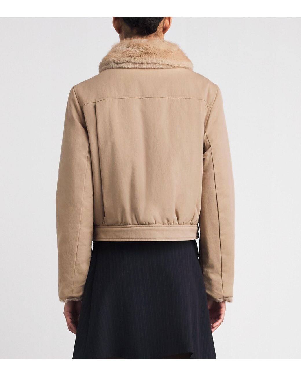 Claudie Pierlot Natural Faux Shearling Reversible Parka