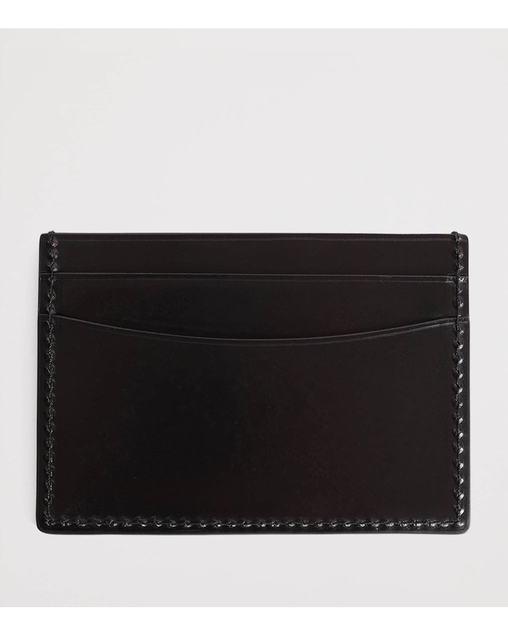 Swaine Black Leather Card Holder for men