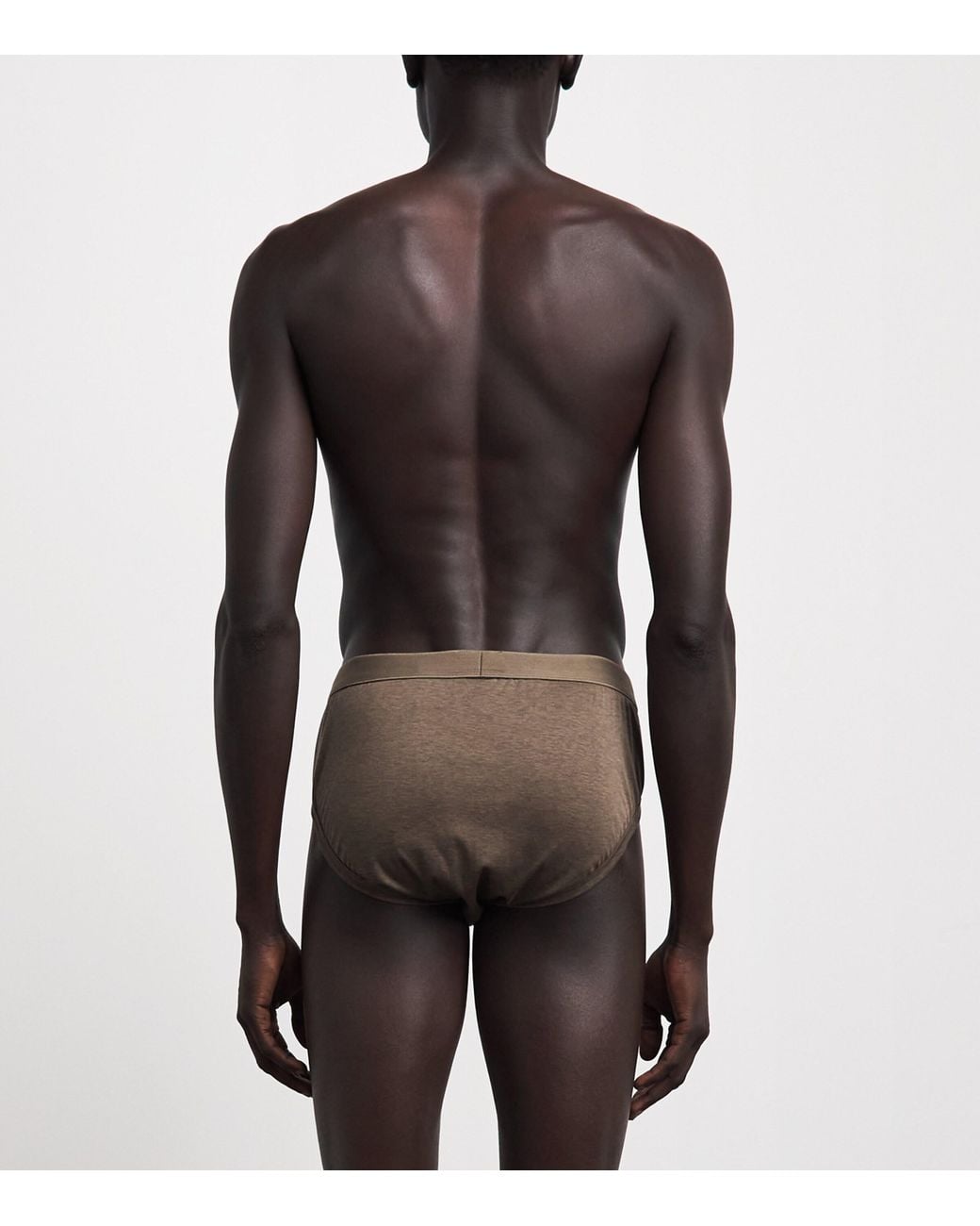 Zimmerli of Switzerland Brown Sea Island Cotton Briefs for men