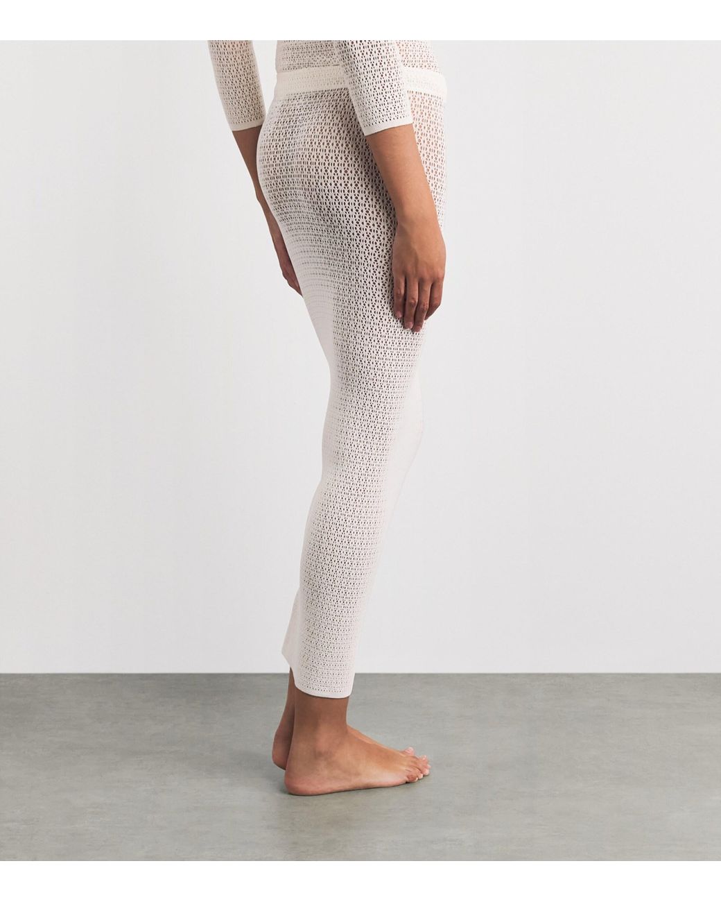 Wolford White Daisy Net Midi Skirt