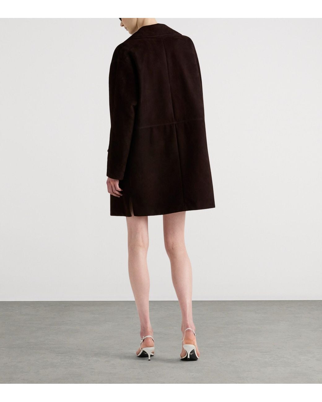 Prada Brown Suede Overcoat