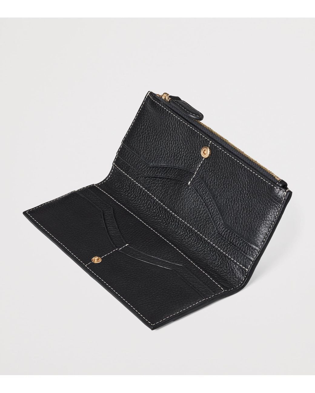Aspinal Black Large Leather Hudson Purse
