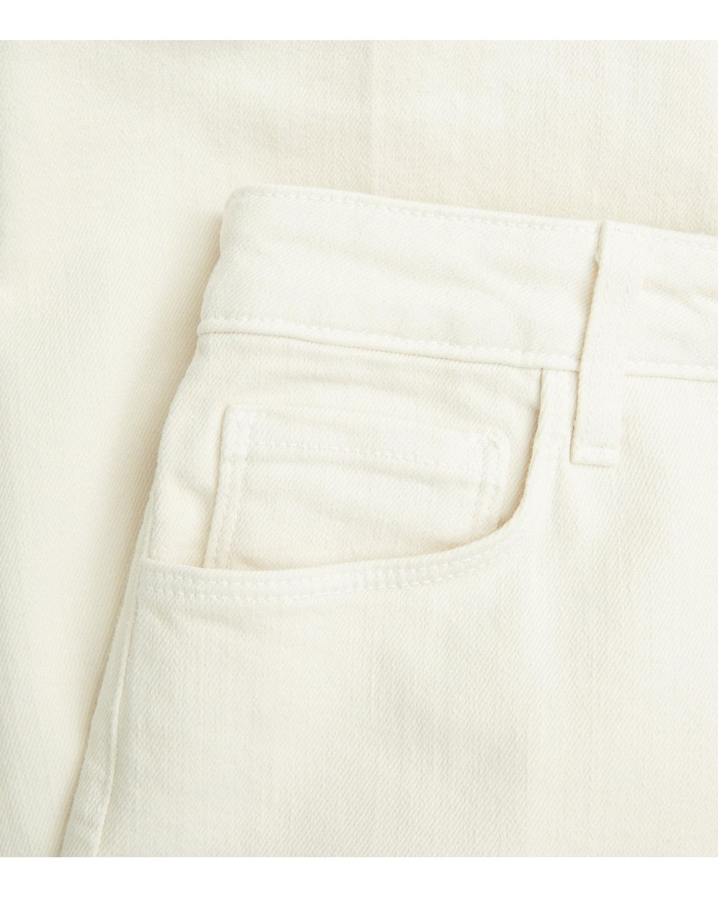 L'Agence White Kendra Flared Cut Jeans